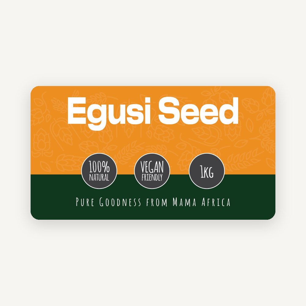 African Farm & Gardens Egusi Seed 1kg pack front label
